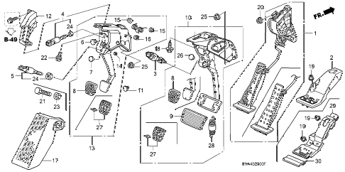 2006 civic SI(SUM TIRE,NAV) 2 DOOR 6MT PEDAL diagram 2006 civic SI(SUM TIRE,NAV) 2 DOOR 6MT PEDAL diagram