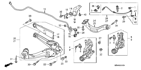 2006 civic SI 2 DOOR 6MT REAR LOWER ARM diagram 2006 civic SI 2 DOOR 6MT REAR LOWER ARM diagram