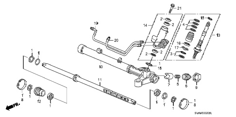 2006 civic LX 2 DOOR 5MT P.S. GEAR BOX COMPONENTS (HPS) diagram 2006 civic LX 2 DOOR 5MT P.S. GEAR BOX COMPONENTS (HPS) diagram