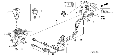 2006 civic SI 2 DOOR 6MT SHIFT LEVER diagram 2006 civic SI 2 DOOR 6MT SHIFT LEVER diagram