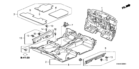 2007 civic SI(SUM TIRE) 2 DOOR 6MT FLOOR MAT diagram 2007 civic SI(SUM TIRE) 2 DOOR 6MT FLOOR MAT diagram