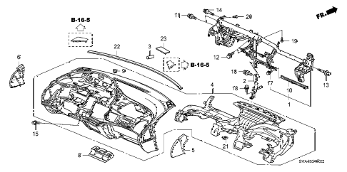 2006 civic LX 2 DOOR 5MT INSTRUMENT PANEL diagram 2006 civic LX 2 DOOR 5MT INSTRUMENT PANEL diagram