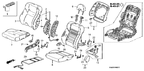 2006 civic SI(SUM TIRE,NAV) 2 DOOR 6MT FRONT SEAT (R.) diagram 2006 civic SI(SUM TIRE,NAV) 2 DOOR 6MT FRONT SEAT (R.) diagram