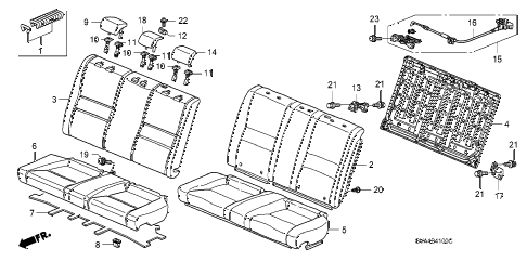 2006 civic DX 2 DOOR 5AT REAR SEAT (1) diagram 2006 civic DX 2 DOOR 5AT REAR SEAT (1) diagram