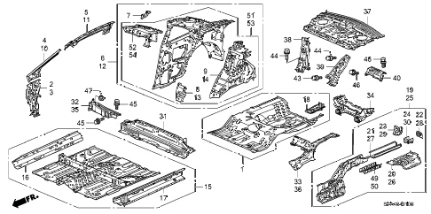 2009 civic EX 2 DOOR 5MT INNER PANEL - FLOOR PANELS diagram 2009 civic EX 2 DOOR 5MT INNER PANEL - FLOOR PANELS diagram