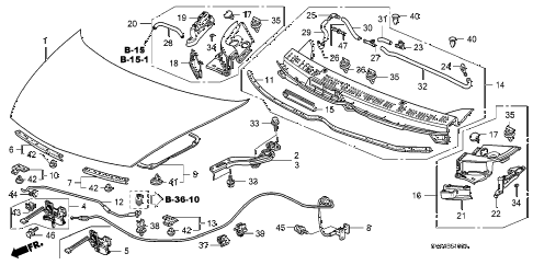 2009 civic LX 2 DOOR 5MT ENGINE HOOD diagram 2009 civic LX 2 DOOR 5MT ENGINE HOOD diagram