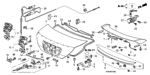2009 civic EX-L(NAV) 2 DOOR 5MT TRUNK LID diagram 2009 civic EX-L(NAV) 2 DOOR 5MT TRUNK LID diagram