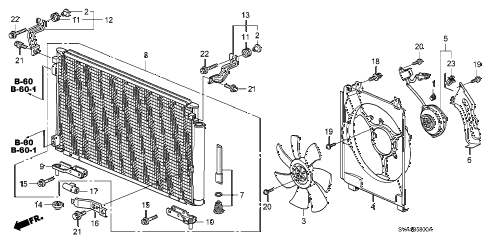 2009 civic EX(NAV) 2 DOOR 5AT A/C CONDENSER diagram 2009 civic EX(NAV) 2 DOOR 5AT A/C CONDENSER diagram