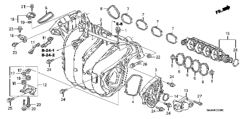 2008 civic EX 2 DOOR 5MT INTAKE MANIFOLD (1.8L) diagram 2008 civic EX 2 DOOR 5MT INTAKE MANIFOLD (1.8L) diagram