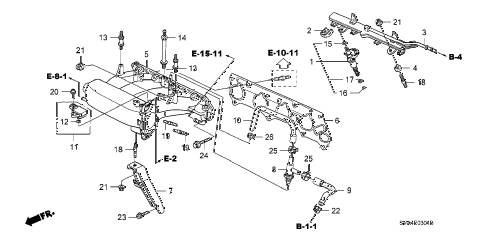 2008 civic SI 2 DOOR 6MT INTAKE MANIFOLD (2.0L) diagram 2008 civic SI 2 DOOR 6MT INTAKE MANIFOLD (2.0L) diagram