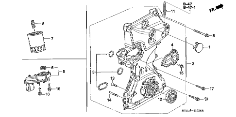 2007 civic EX(NAV) 2 DOOR 5AT OIL PUMP (1.8L) diagram 2007 civic EX(NAV) 2 DOOR 5AT OIL PUMP (1.8L) diagram