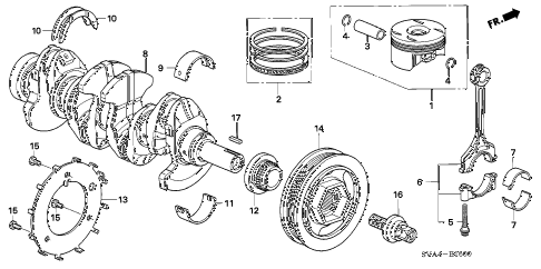 2006 civic EX 2 DOOR 5MT CRANKSHAFT - PISTON (1.8L) diagram 2006 civic EX 2 DOOR 5MT CRANKSHAFT - PISTON (1.8L) diagram
