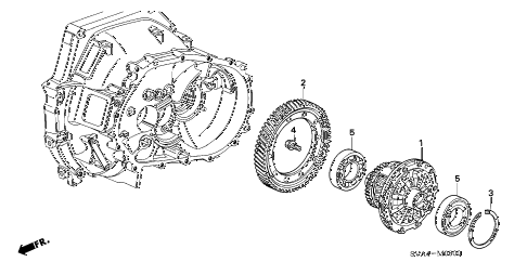 2007 civic EX 2 DOOR 5MT DIFFERENTIAL (1.8L) diagram 2007 civic EX 2 DOOR 5MT DIFFERENTIAL (1.8L) diagram