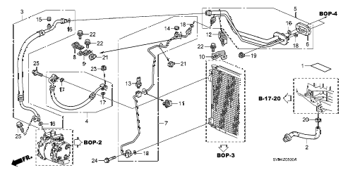 2007 civic DX 2 DOOR 5AT A/C HOSES - PIPES diagram 2007 civic DX 2 DOOR 5AT A/C HOSES - PIPES diagram