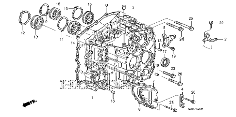2010 civic EX 2 DOOR 5AT AT TRANSMISSION CASE diagram 2010 civic EX 2 DOOR 5AT AT TRANSMISSION CASE diagram
