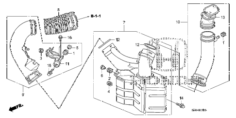 2010 civic SI(NAV) 2 DOOR 6MT RESONATOR CHAMBER (2.0L) diagram 2010 civic SI(NAV) 2 DOOR 6MT RESONATOR CHAMBER (2.0L) diagram