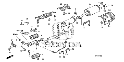 2011 civic SI(HPT) 2 DOOR 6MT EXHAUST PIPE - MUFFLER (2.0L) diagram 2011 civic SI(HPT) 2 DOOR 6MT EXHAUST PIPE - MUFFLER (2.0L) diagram