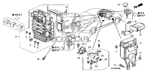 2011 civic SI(NAV) 2 DOOR 6MT CONTROL UNIT (CABIN) (1) diagram 2011 civic SI(NAV) 2 DOOR 6MT CONTROL UNIT (CABIN) (1) diagram