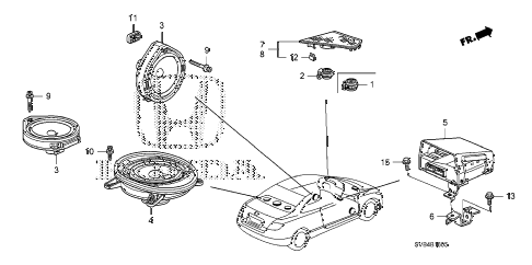 2010 civic EX-L(NAV) 2 DOOR 5MT SPEAKER diagram 2010 civic EX-L(NAV) 2 DOOR 5MT SPEAKER diagram