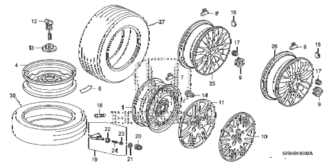 2010 civic EX-L 2 DOOR 5MT WHEEL DISK (KA) diagram 2010 civic EX-L 2 DOOR 5MT WHEEL DISK (KA) diagram