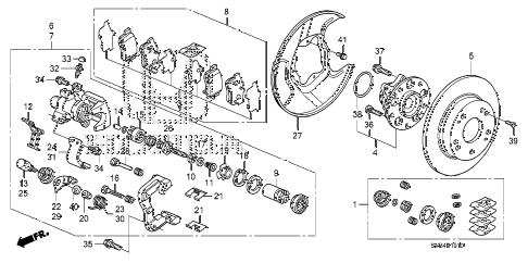 2011 civic EX 2 DOOR 5MT REAR BRAKE (DISK) diagram 2011 civic EX 2 DOOR 5MT REAR BRAKE (DISK) diagram