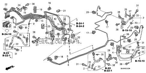 2010 civic EX-L(NAV) 2 DOOR 5MT BRAKE LINES (VSA) diagram 2010 civic EX-L(NAV) 2 DOOR 5MT BRAKE LINES (VSA) diagram