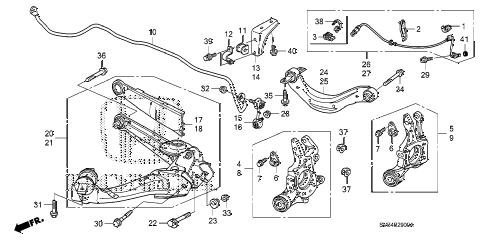 2011 civic SI(NAV) 2 DOOR 6MT REAR LOWER ARM diagram 2011 civic SI(NAV) 2 DOOR 6MT REAR LOWER ARM diagram