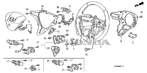 2010 civic EX-L(NAV) 2 DOOR 5MT STEERING WHEEL (SRS) diagram 2010 civic EX-L(NAV) 2 DOOR 5MT STEERING WHEEL (SRS) diagram