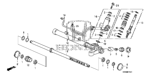 2011 civic EX 2 DOOR 5MT P.S. GEAR BOX COMPONENTS (HPS) diagram 2011 civic EX 2 DOOR 5MT P.S. GEAR BOX COMPONENTS (HPS) diagram