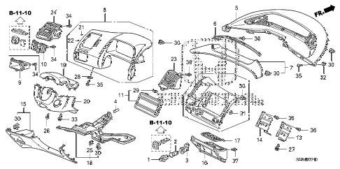 2011 civic SI(NAV) 2 DOOR 6MT INSTRUMENT PANEL GARNISH (DRIVER SIDE) diagram 2011 civic SI(NAV) 2 DOOR 6MT INSTRUMENT PANEL GARNISH (DRIVER SIDE) diagram