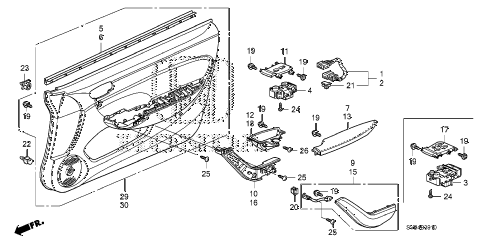 2010 civic LX 2 DOOR 5MT FRONT DOOR LINING diagram 2010 civic LX 2 DOOR 5MT FRONT DOOR LINING diagram