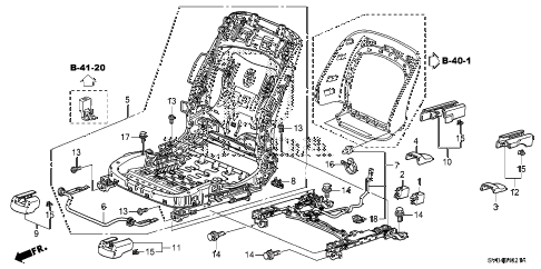 2010 civic EX-L 2 DOOR 5MT FRONT SEAT COMPONENTS (R.) diagram 2010 civic EX-L 2 DOOR 5MT FRONT SEAT COMPONENTS (R.) diagram