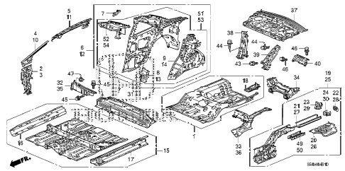 2010 civic SI(HPT,NAV) 2 DOOR 6MT INNER PANEL - FLOOR PANELS diagram 2010 civic SI(HPT,NAV) 2 DOOR 6MT INNER PANEL - FLOOR PANELS diagram