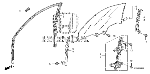 2010 civic EX-L 2 DOOR 5MT DOOR WINDOW - REGULATOR diagram 2010 civic EX-L 2 DOOR 5MT DOOR WINDOW - REGULATOR diagram