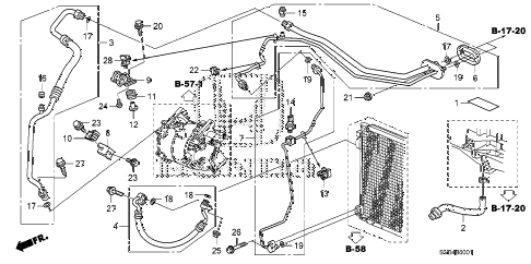 2011 civic SI(HPT) 2 DOOR 6MT A/C HOSES - PIPES (2.0L) diagram 2011 civic SI(HPT) 2 DOOR 6MT A/C HOSES - PIPES (2.0L) diagram