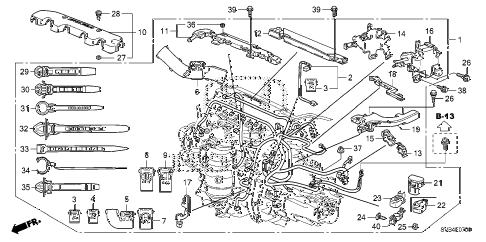 2010 civic EX-L(NAV) 2 DOOR 5MT ENGINE WIRE HARNESS (1.8L) diagram 2010 civic EX-L(NAV) 2 DOOR 5MT ENGINE WIRE HARNESS (1.8L) diagram