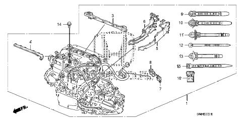 2011 civic SI(NAV) 2 DOOR 6MT ENGINE WIRE HARNESS (2.0L) diagram 2011 civic SI(NAV) 2 DOOR 6MT ENGINE WIRE HARNESS (2.0L) diagram