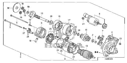 2010 civic EX-L 2 DOOR 5MT STARTER MOTOR (DENSO) (1.8L) diagram 2010 civic EX-L 2 DOOR 5MT STARTER MOTOR (DENSO) (1.8L) diagram