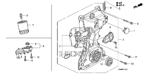 2011 civic EX 2 DOOR 5MT OIL PUMP (1.8L) diagram 2011 civic EX 2 DOOR 5MT OIL PUMP (1.8L) diagram