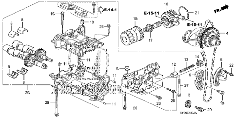 2010 civic SI(HPT,NAV) 2 DOOR 6MT OIL PUMP (2.0L) diagram 2010 civic SI(HPT,NAV) 2 DOOR 6MT OIL PUMP (2.0L) diagram