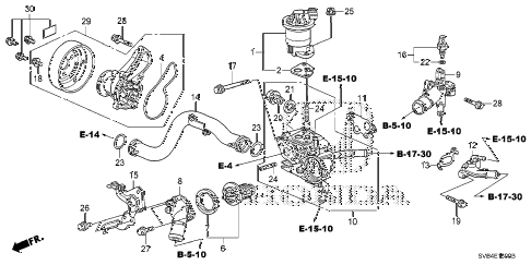 2010 civic EX-L(NAV) 2 DOOR 5MT WATER PUMP (1.8L) diagram 2010 civic EX-L(NAV) 2 DOOR 5MT WATER PUMP (1.8L) diagram