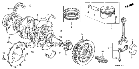 2010 civic LX 2 DOOR 5MT CRANKSHAFT - PISTON (1.8L) diagram 2010 civic LX 2 DOOR 5MT CRANKSHAFT - PISTON (1.8L) diagram