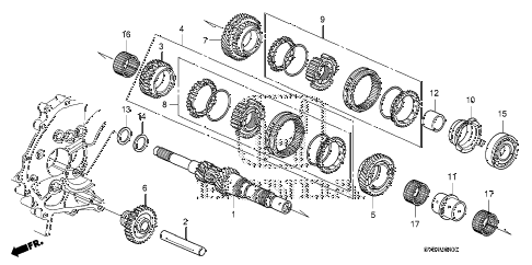 2010 civic LX 2 DOOR 5MT MT MAINSHAFT (1.8L) diagram 2010 civic LX 2 DOOR 5MT MT MAINSHAFT (1.8L) diagram