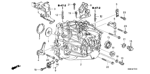 2011 civic SI(HPT) 2 DOOR 6MT MT TRANSMISSION CASE (2.0L) diagram 2011 civic SI(HPT) 2 DOOR 6MT MT TRANSMISSION CASE (2.0L) diagram