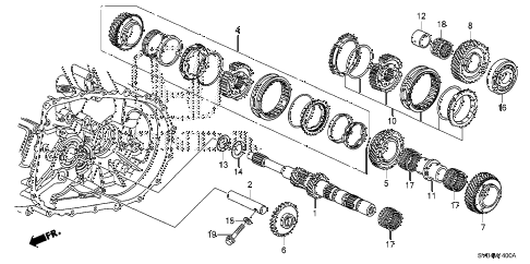 2010 civic SI(HPT,NAV) 2 DOOR 6MT MT MAINSHAFT (2.0L) (KA) diagram 2010 civic SI(HPT,NAV) 2 DOOR 6MT MT MAINSHAFT (2.0L) (KA) diagram