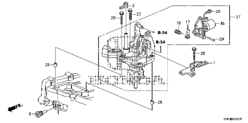 2010 civic SI(HPT,NAV) 2 DOOR 6MT MT SHIFT ARM - SHIFT LEVER (2.0L) diagram 2010 civic SI(HPT,NAV) 2 DOOR 6MT MT SHIFT ARM - SHIFT LEVER (2.0L) diagram