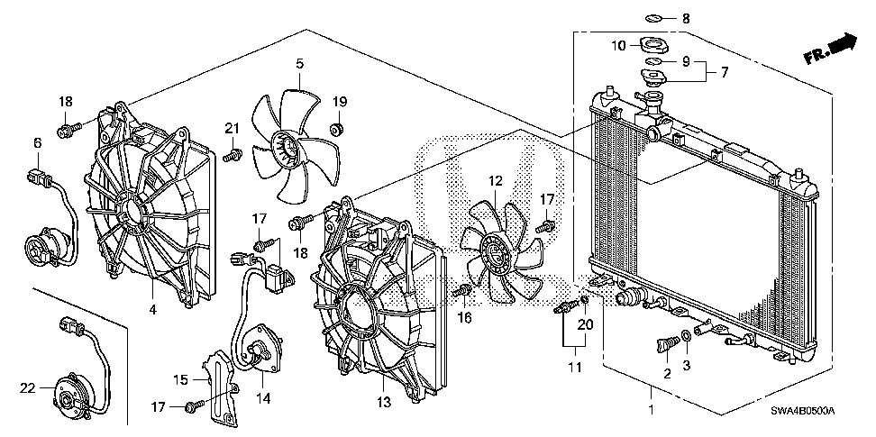 2008 Honda crv body parts diagram #6