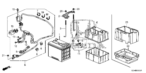 2010 pilot EX-L(2WD/RES) 5 DOOR 5AT BATTERY diagram 2010 pilot EX-L(2WD/RES) 5 DOOR 5AT BATTERY diagram