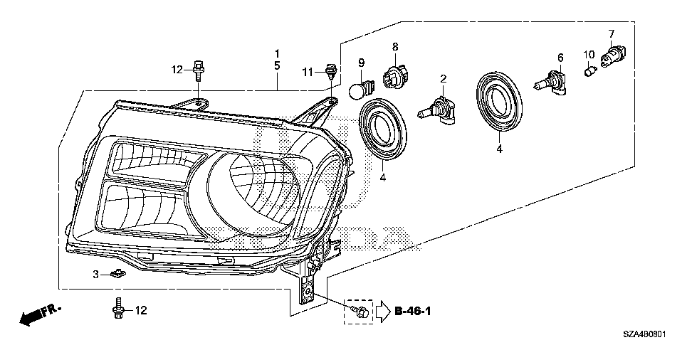 Honda pilot headlamp diagram #5