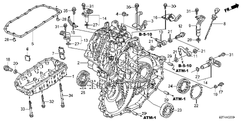 2011 cr-z EX(NV) 3 DOOR CVT CVT TRANSMISSION CASE diagram 2011 cr-z EX(NV) 3 DOOR CVT CVT TRANSMISSION CASE diagram